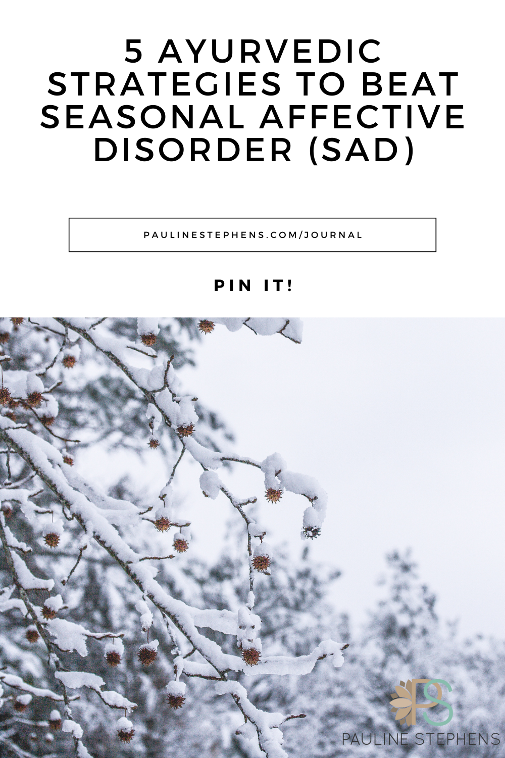 Pinterest image for Seasonal Affective Disorder blog post on PaulineStephens.com